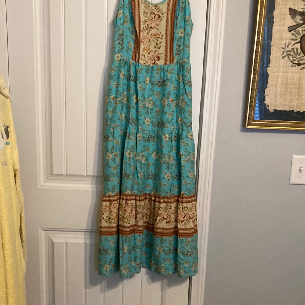 Floral Light Agra  and Cream Maxi sun  Dress
